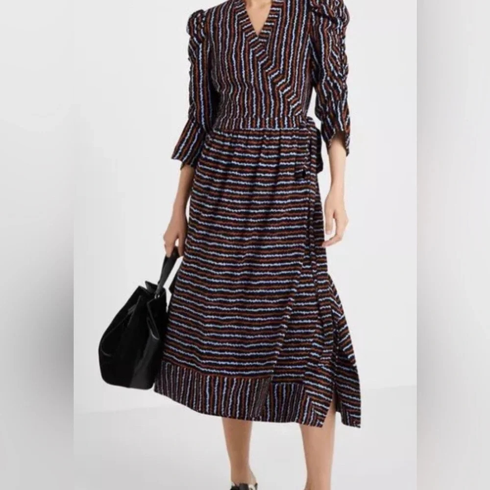 Hofmann Copenhagen Striped Dress, Laura/Blue Haze, NWT Size Large